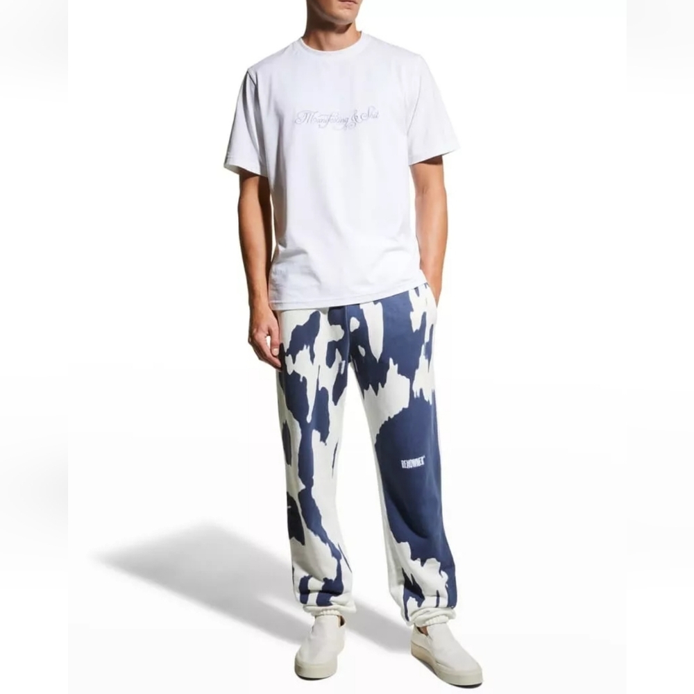 RENOWNED Blurred Vision Terry Sweatpants Joggers Men Size Medium New Str…